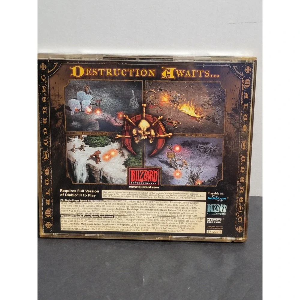Blizzard Diablo II 2 Expansion Set Lord of Destruction CD PC Game With Key